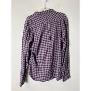 Bloomingdales The Men's Store Red Plaid Button Down Sz L